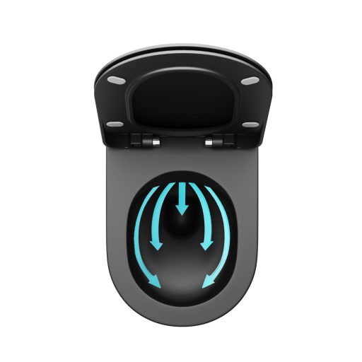 Uni Chrome WC RimOff fekete