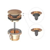 Mosdólefolyó Click-Clack / Fix, rose gold fém dugóval