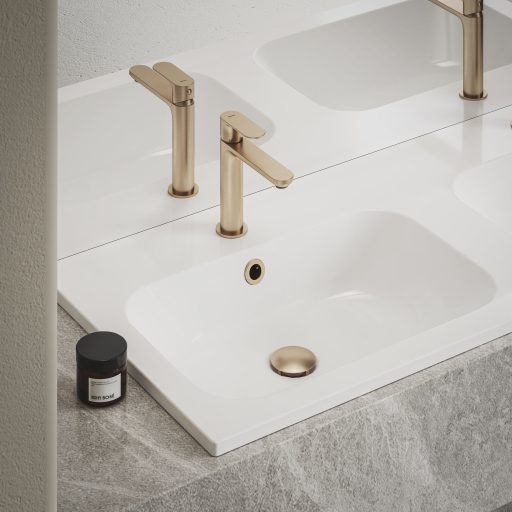 Mosdólefolyó Click-Clack / Fix, rose gold fém dugóval