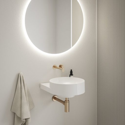 Krómozott teleszkópos mosdószifon rose gold