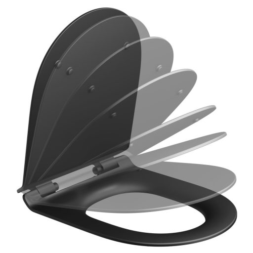 Vita WC slim ülőke, fekete