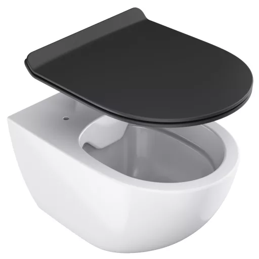 Vita WC slim ülőke, fekete