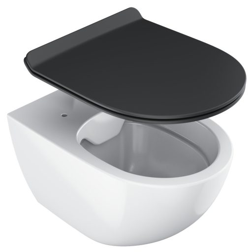 Vita WC slim ülőke, fekete
