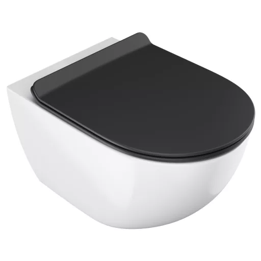 Vita WC slim ülőke, fekete