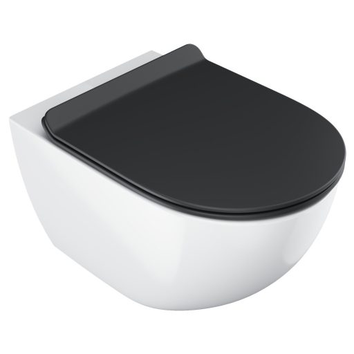 Vita WC slim ülőke, fekete