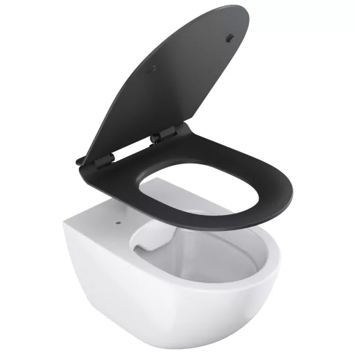 Vita WC slim ülőke, fekete