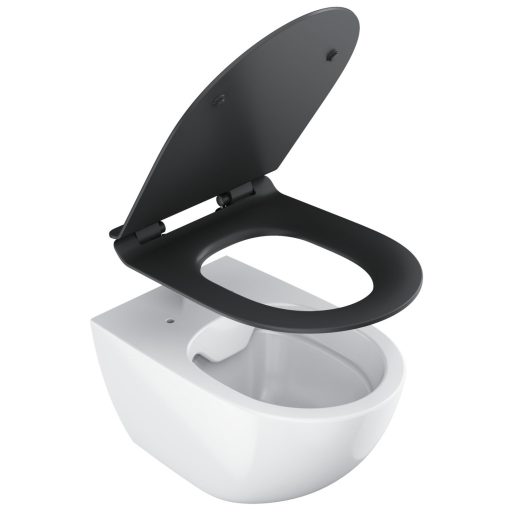 Vita WC slim ülőke, fekete