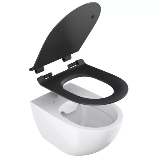 Vita WC slim ülőke, fekete