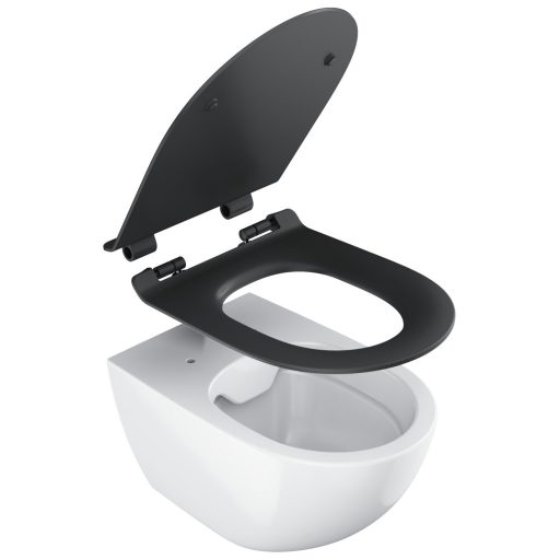 Vita WC slim ülőke, fekete
