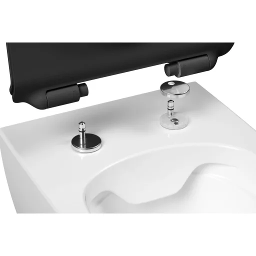 Vita WC slim ülőke, fekete