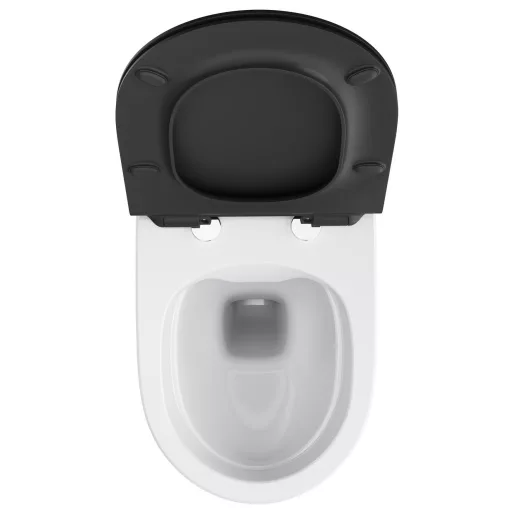 Vita WC slim ülőke, fekete