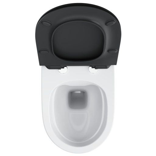 Vita WC slim ülőke, fekete