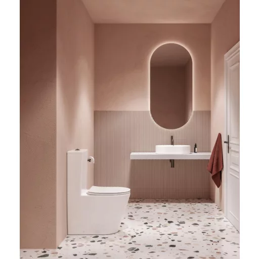 Elegant RimOff monoblokkos WC fehér