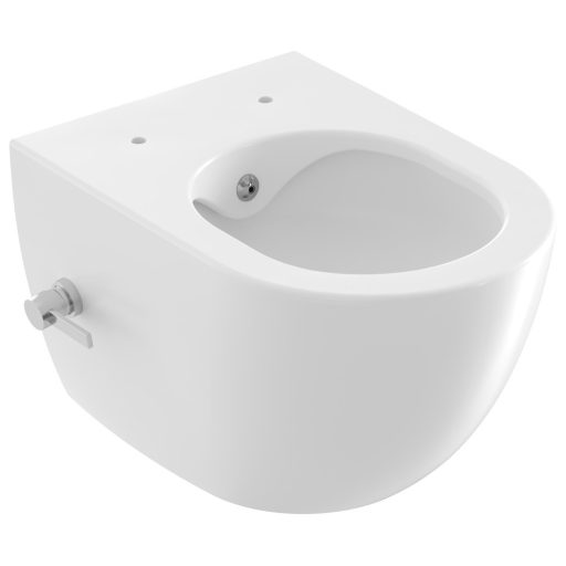 WC Uni Chrome RimOff és bidé fúvókával, fehér