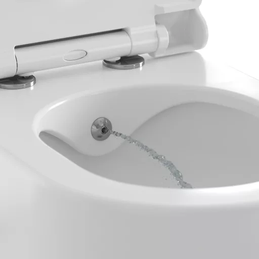 WC Uni Chrome RimOff és bidé fúvókával, fehér