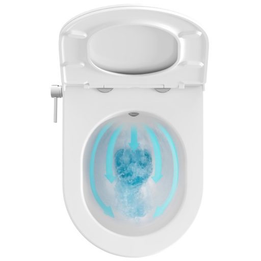 WC Uni Chrome RimOff és bidé fúvókával, fehér