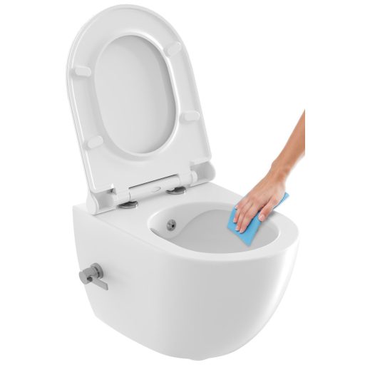 WC Uni Chrome RimOff és bidé fúvókával, fehér