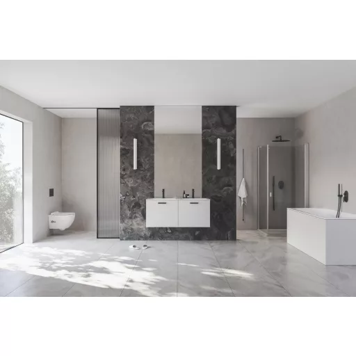 WC Uni Chrome RimOff és bidé fúvókával, fehér
