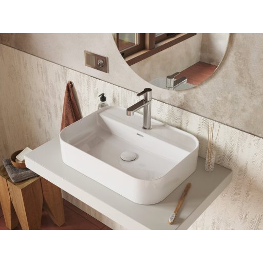 Flat mosdólefolyó kerámia fedéllel, fehér