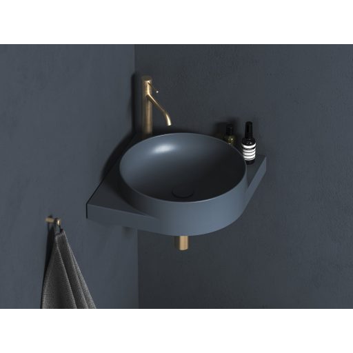 Flat mosdólefolyó kerámia fedéllel, Deepsea Blue