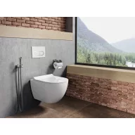 Uni Chrome RimOff fali WC, ülökével, fehér