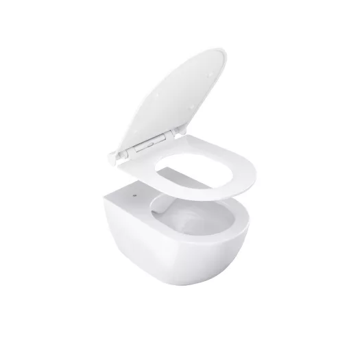 Uni Chrome RimOff fali WC, ülökével, fehér
