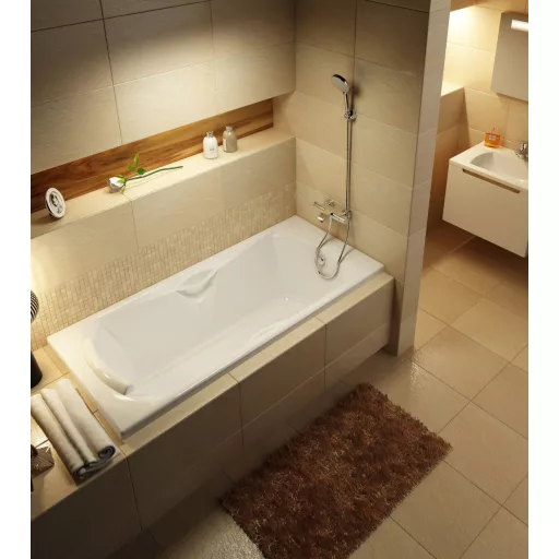 Termosztátos fali kádcsaptelep - lapos TE 082.00CR, króm