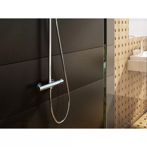 Zuhanyoszlop termosztátos csapteleppel, állítható fej- és kézizuhannyal TE 091.00CR, króm