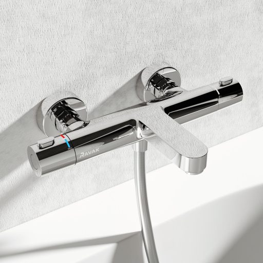 Termo 300 termosztátos fali kádcsaptelep 150 mm TE 023.00CR, króm