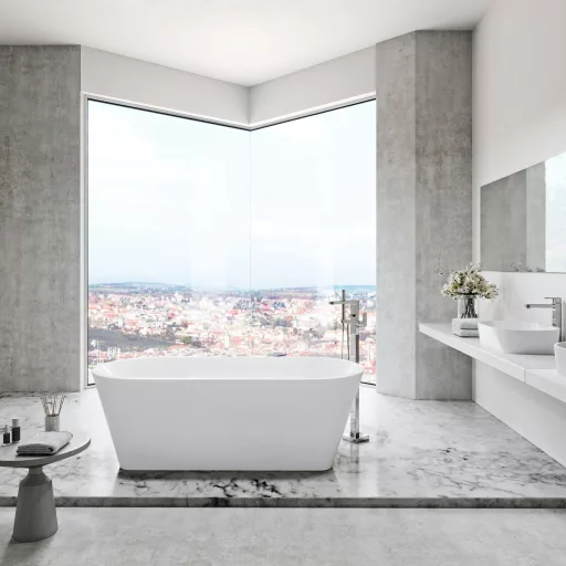 Chrome padlón álló csaptelep zuhanyszettel (R-box-szal), króm CR 080.00CR