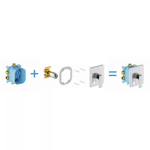 Flat falba süllyesztett csaptelep váltó nélkül FL 066.00CR, króm (KIZÁRÓLAG R-box Varival)