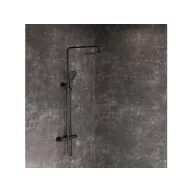   10° Free Termosztátos zuhanyoszlop TD F 091.20BLM, matt fekete