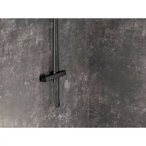 10° Free Termosztátos zuhanyoszlop TD F 091.20BLM, matt fekete