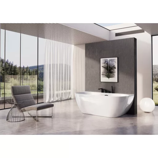 Flat kádperem csaptelep szett FL 026.20BLM, matt fekete