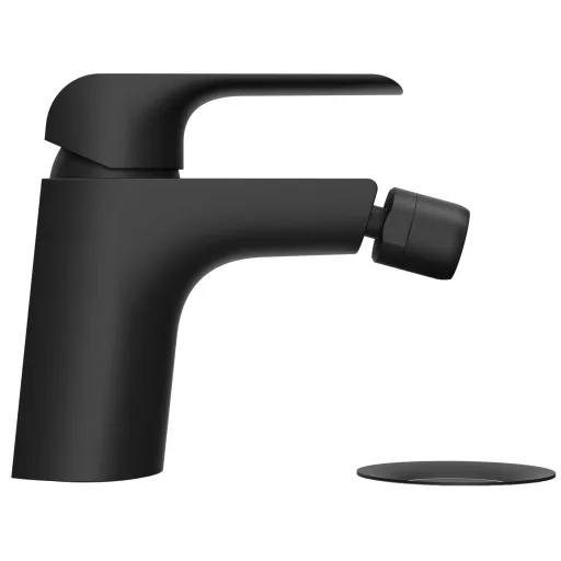 Flat fekete bidécsaptelep leeresztővel FL 055.20BLM, matt fekete