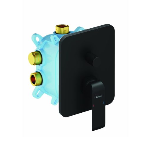 Flat falba süllyesztett csaptelep váltóval FL 065.20BLM, matt fekete (KIZÁRÓLAG R-box Varival)