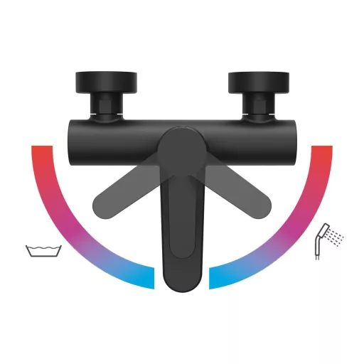 Puri kádcsaptelep 150 mm PU 022.20BLM, matt fekete