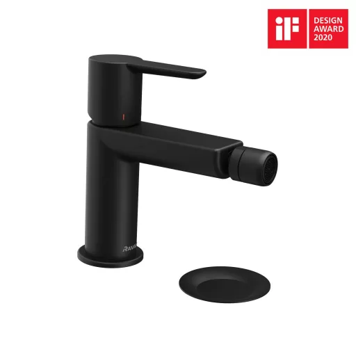 Puri bidécsaptelep leeresztővel PU 055.20BLM, matt fekete