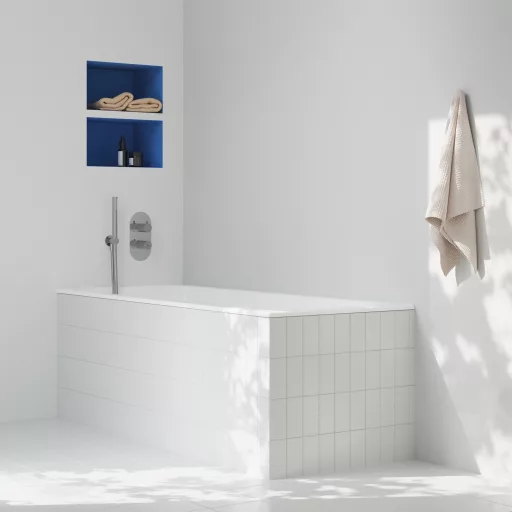 Espirit falba süllyesztett termosztátos csaptelep, kétutas, beslő egység nélkül ES 063.00CR.O2.RB07C, króm