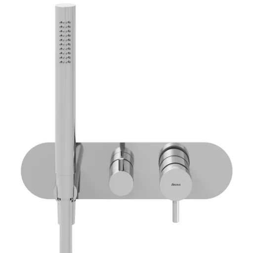 Espirit falba süllyesztett csaptelep szettel, kétutas, belső egység nélkül ES 065.00CR.O2.RB07D.+S, króm