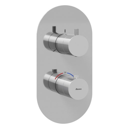 Espirit termosztátos falba süllyesztett csaptelep, háromutas, belső egység nélkül ES 067.00CR.O3.RB07C, króm