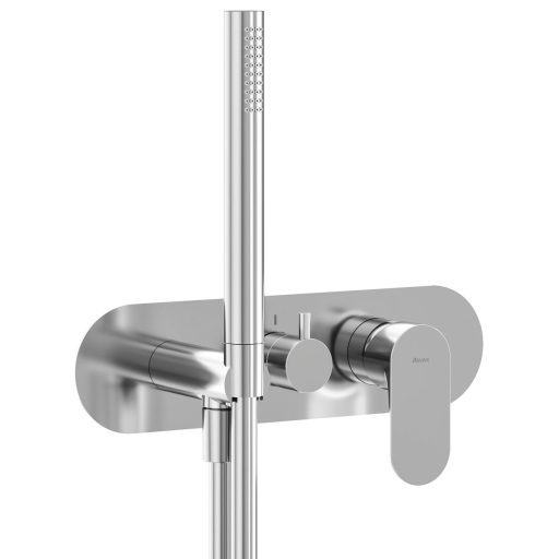 Eleganta falba süllyesztett csaptelep szettel, háromutas, belső egység nélkül EL 068.00CR.O3.RB07D.+S, Chrome