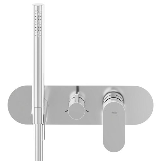 Eleganta falba süllyesztett csaptelep szettel, háromutas, belső egység nélkül EL 068.00CR.O3.RB07D.+S, Chrome