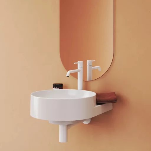 Espirit álló mosdócsaptelep 340 mm leeresztő nélkül ES 015.10WV, White Velvet