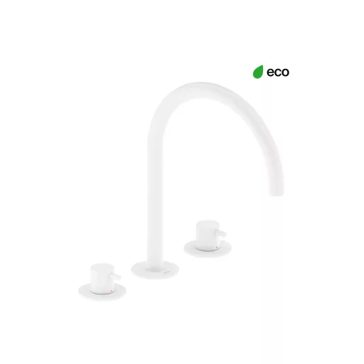 Espirit álló mosdócsaptelep, 3 furatos 270 mm leeresztő nélkül ES 018.10WV, White Velvet