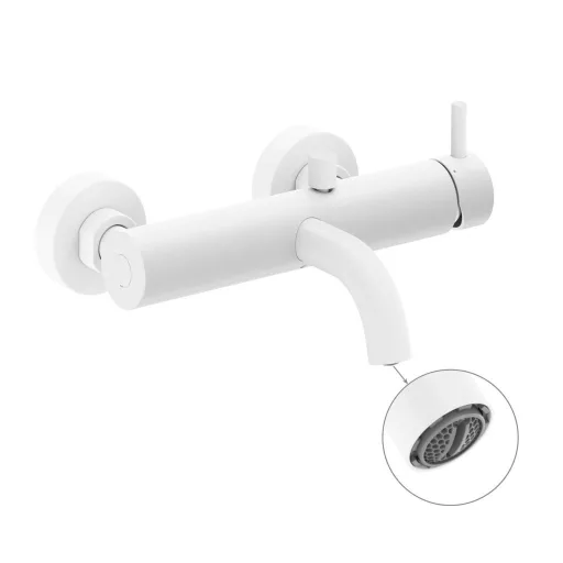 Espirit fali kádcsaptelep zuhanyszett nélkül ES 022.10WV, White Velvet