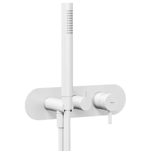 Espirit falba süllyesztett csaptelep szettel, háromutas, belső egység nélkül ES 068.10WV.O3.RB07D.+S, White Velvet