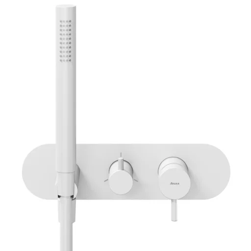 Espirit falba süllyesztett csaptelep szettel, háromutas, belső egység nélkül ES 068.10WV.O3.RB07D.+S, White Velvet