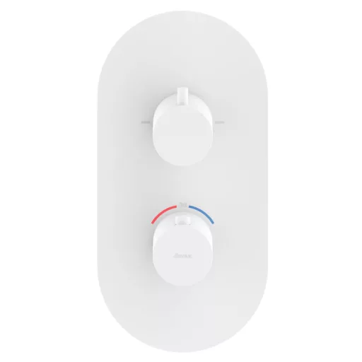 Espirit falba süllyesztett termosztátos csaptelep, kétutas, beslő egység nélkül ES 063.10WV.O2.RB07C, White Velvet
