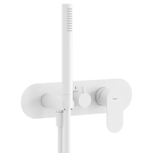 Eleganta falba süllyesztett csaptelep szettel, háromutas, belső egység nélkül EL 068.10WV.O3.RB07D.+S, White Velvet